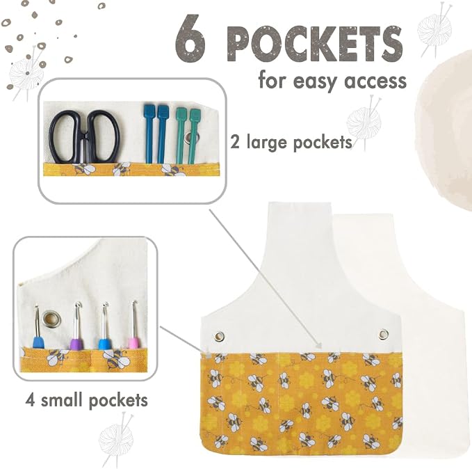TOGETRUE Yarn Bag, Knitting Crochet Tote Bag, Yarn Storage Bag Organizer