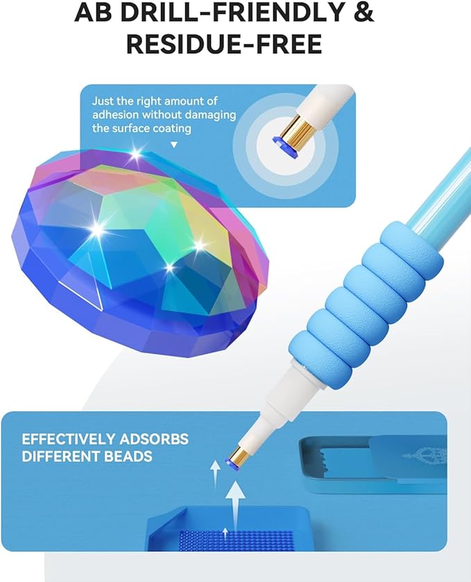 ARTDOT Enduring Stickiness Putty Wax for Diamond Art Kits for Adults, Strong Stickiness Clay Glue with Slide Storage Box for Diamond Painting Accessories and Tools
