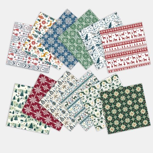 24 Sheets Christmas Scrapbooking Paper Pad - 6inch Patterns Designed Supplies for Valentine Christmas DIY Crafts Cardstock Material Journals Collage Diary Gift Folded Wrapping