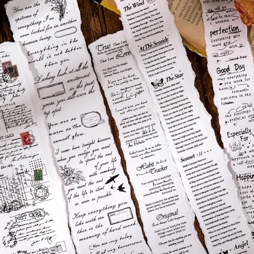 Alideco 6 pcs Decorative Adhesive Tapes Cartoon PET Tape Great for Bullet Journal Supplies, Arts, Scrapbook, DIY Crafts, Planners (shiguangshugao)