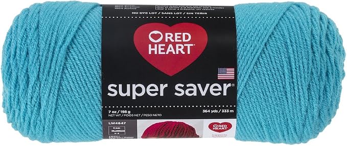 RED Heart Super Saver Yarn, Turqua