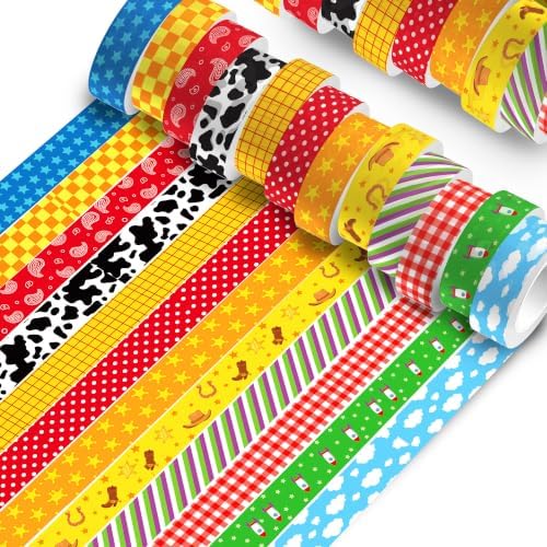 12 Rolls Cartoon Toy Washi Tape Set 15mm x 5m Decorative Masking Tapes Pack