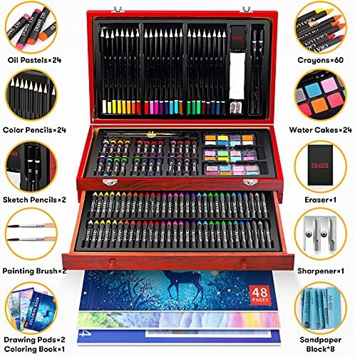 iBayam Art Supplies,150-Pack Deluxe Art Set Crafts Drawing Painting Kit