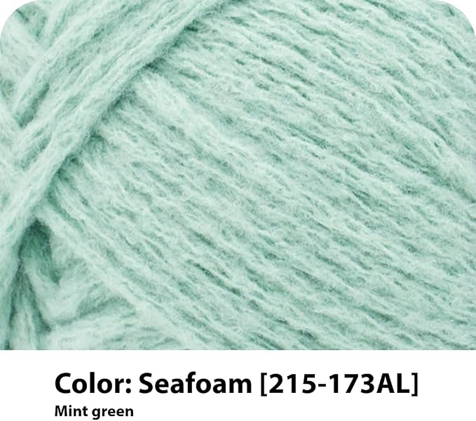 Lion Brand Yarn, Feel Like Butta Velvety Soft Yarn for Knitting, Crochet, and Crafts, Seafoam, 1 Pack, Chenille Like Fiber for Plush Baby Blankets, Amigurumi Toys, and Worsted Weight Sweaters | Buttery Soft Machine Washable Worsted Weight Knit Fiber fo...