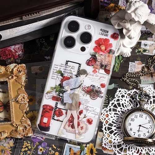 556 Pcs/48 Sheets Stickers for Scrapbooking,Scrapbook Flower Stickers for Scrapbooking Art Journal Bullet Journal Accessories