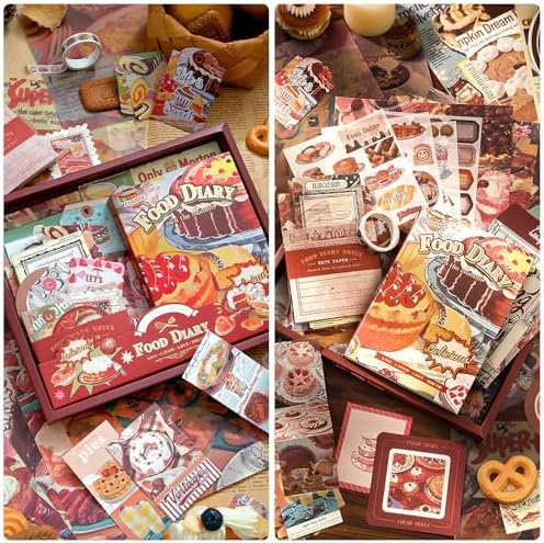 Scrapbooking Supplies Kit, Vintage Junk Journal Supplies,Cute Scrapbook Kit