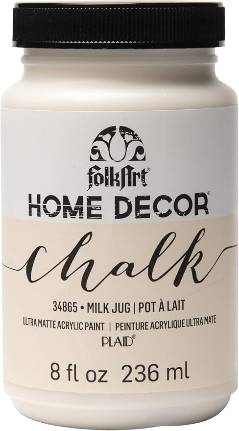 FolkArt Home Décor Chalk Finish Acrylic Paint, 8oz, 8 ounce, Milk Jug