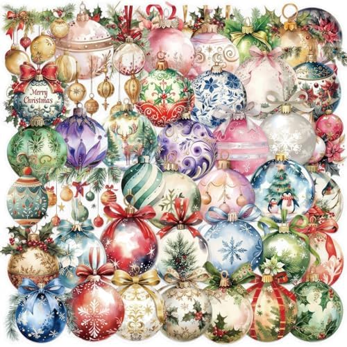 50 PCS Vintage Stickers, Aesthetic Travel Theme Vinyl Decals for Luggage, Journals, Scrapbooking, Waterproof Globe & Landmark Decor