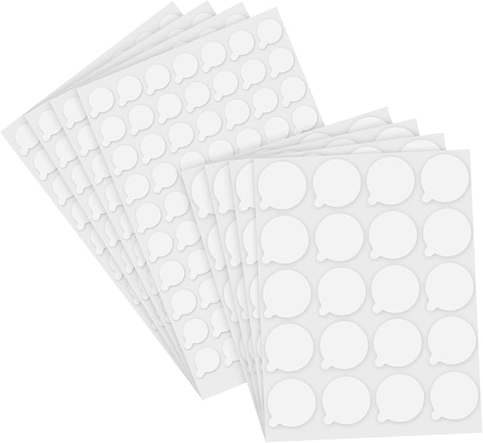 ACFELLE 8 Sheets Foam Dots 3D Round Adhesive, 2 Size Pop Dots Sticky Double Sided Tape for DIY Craft Making Scrapbooking with Hand Tear Position 360Pcs (0.4 & 0.8inch)