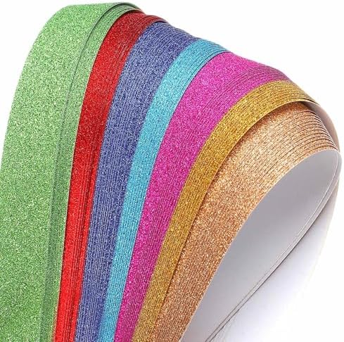 MECCANIXITY 200 Sheets Origami Paper Glitter Stars Papers Mixed Color Fold Paper for Beginner Arts Crafts Projects,0.4 x 8.7 Inch