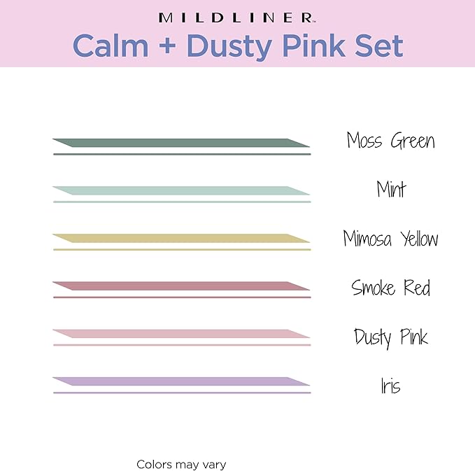 Zebra Pen MILDLINER No Bleed Highlighter, Assorted Mild, Dual Tip, 6-Pack | Broad and Fine Point Tip Marker Set, Ideal for Bible Highlighting, Journaling, School, Teacher and Office Supplies (78906)