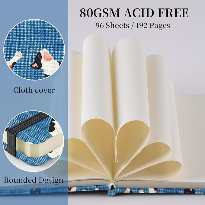 4.8" Pocket Sketch Book,80gsm Hardcover Art Sketchbook for Drawing Journal