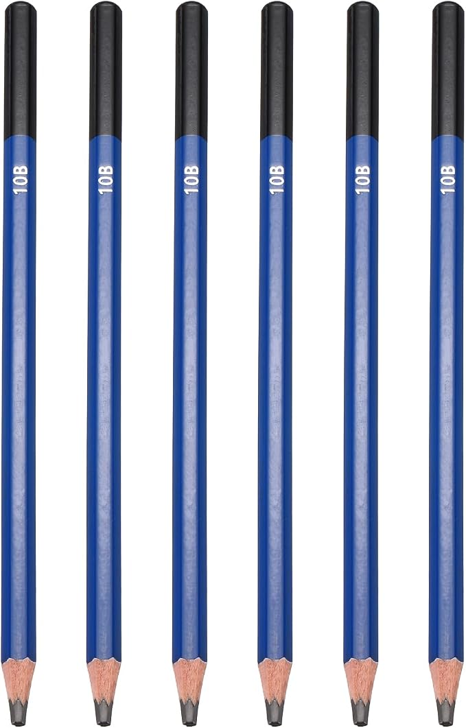 PATIKIL 10B Drawing Pencils for Sketching, 6PCS Sketch Pencils for Drawing Art Pencils Graphite Wood Pre-sharpened for Drawing Sketching Artists