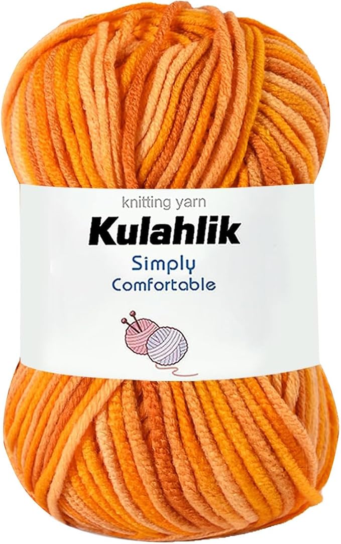 50g(1x50g) Acrylic Yarn for Crocheting and Knitting, Colorful Gradient Yarn Thread, 1 Rolls Skeins, Multicolor Hilo Acrílico, Perfect for DIY Crafts Project