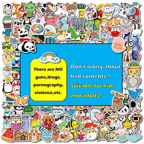 Stickers for Water Bottles, 300PCS Water Bottle Stickers for Kids | Waterproof Vinyl Stickers, Cute Stickers Pack, Back to School Supplies Classroom Decor
