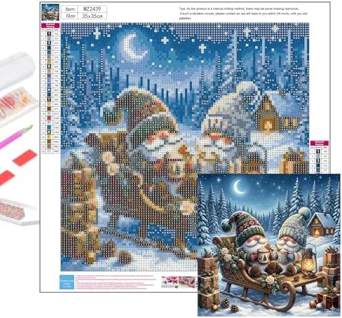Axquilon Christmas Diamond Art Kits for Adults 14x14 inch