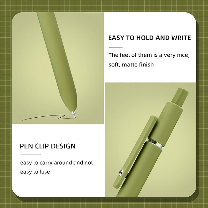 YOXMJDB Gel Pens, 10 Pcs 0.5mm Fine Point Smooth Writing Pens High-End Series Black Ink Pens for Journaling Note Taking, School Office Supplies for Women Men (10 Pcs Mixed colors)