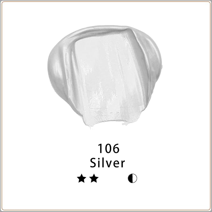 Artecho Silver Acrylic Paint 500ml / 17oz Large Bottle