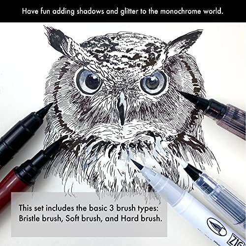 Kuretake Zig Inktober pen set, for Illustration, Manga Drawing, Lettering and Calligraphy, Professional Artist, Made in Japan (Basic No.3(5pcs.))