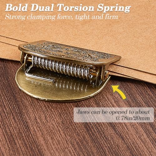 CRASPIRE Travelers Metal Book Clip Journal Clips Forest Vintage Antique Bronze Alloy Bill Binder Decorative Binder Page Holder for TN Travelers Art Journaling Reading Decoration Accessories