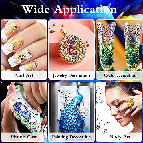 9 Box Broken Crushed Glass Glitter, 9 Box Gold Foil Flake Irregular Shards Metallic Crystal Chips 2-4mm Chunky Flakes Sequins Gravel for Epoxy Resin Craft Supplies