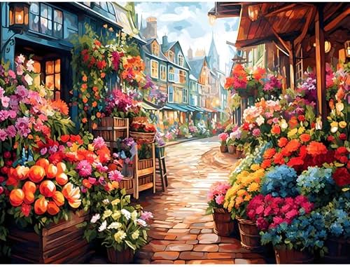 Diamond Art Kits for Adults, Flowers Diamond Painting Kit, 12 x 16 Inch