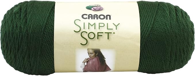 Caron Simply Soft Yarn for Crocheting & Knitting, Dark Sage, 3-Pack | #4 Worsted Medium, Soft 100% Acrylic Yarn for Crochet, Knitting, Blankets and Crafts, 315 Yards, 170.1g/6oz per skein