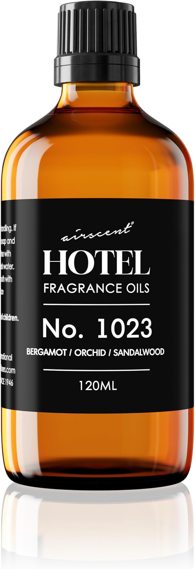 AirScent Hotel Diffuser Oil No. 1023 - Baccarat Hotel Inspired - 120 mL | Bergamot Orchid Sandalwood - Premium Fragrance Oil for Ultrasonic and Waterless Diffusers and Crafting - 4 fl oz Bottle
