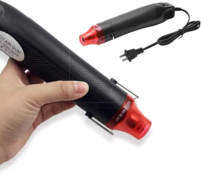 Mini Heat Gun 300W Handheld Heat Gun Dual-Temperature 392℉ & 662℉ Hot Air Gun Electric Heating Tools for Removing Epoxy Cup Painting Resin Air Bubbles, Drying Crafts & Shrink Wrap Paint