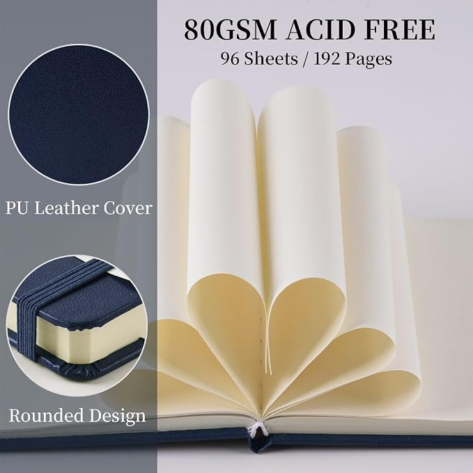 5x5 Pocket Sketch Book,80gsm Hardcover Art Sketchbook for Drawing Journal