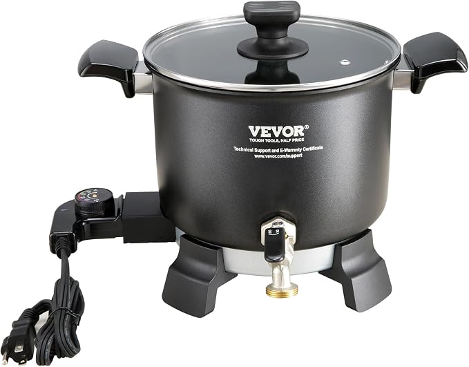 VEVOR 8Lbs Wax Melter for Candle Making, Large Electric Wax Melting Pot, 4-Level Temperature Control, Easy Pour Spout Easy Clean for Candle Soap Cream Beauty Bulk Production Business or Home ASIN