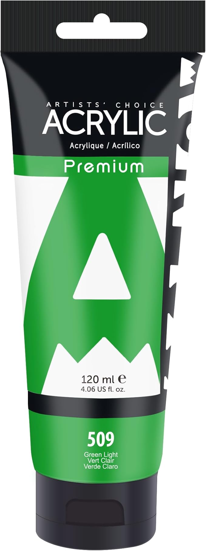 AUREUO Green Light Acrylic Paint, 4 Fl Oz / 120ml Single Tube, Rich Pigment Art Craft Paints for Canvas, Rock, Stone, Wood, Fabric, Art Supplies