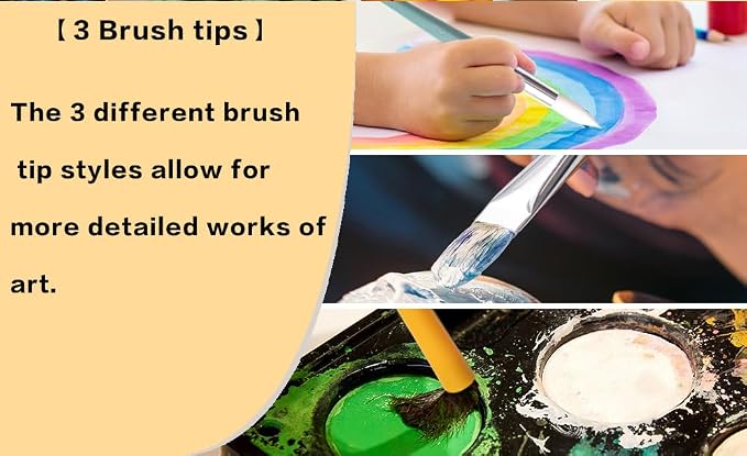 Kids Paint Brushes Bulk, 36PCS Classroom Paint Brushes for Kids