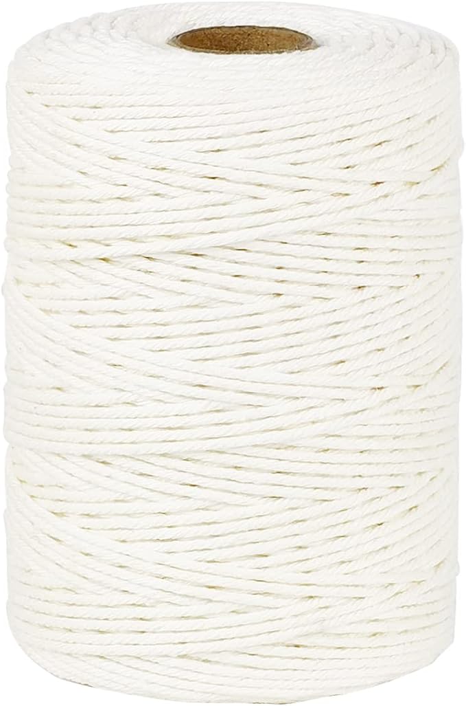 PerkHomy Cotton Butchers Twine String 700 Feet 2mm Twine for Cooking Food Safe Crafts Bakers Kitchen Butcher Meat Turkey Sausage Roasting Gift Wrapping Gardening Crocheting Knitting