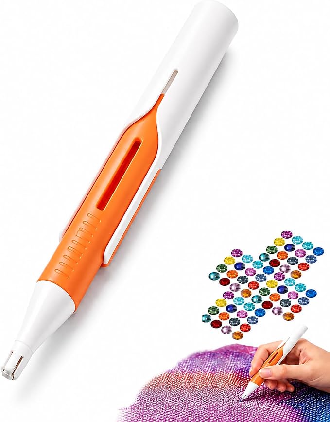 2026 New Automatic Diamond Painting Bead Dispenser for 2.8mm Round Drills (Orange)