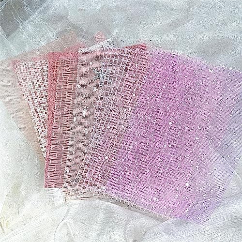 30 Pcs Handmade A5 Textured Scrapbook Paper and Mesh, Junk Journal Supplies