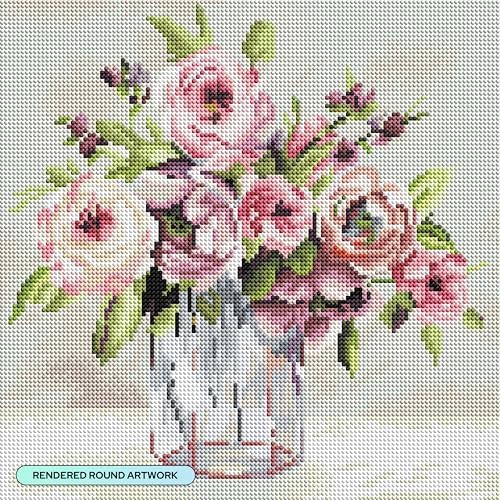 DIAMOND ART CLUB Blushing Blossoms Diamond Art Kits for Adults