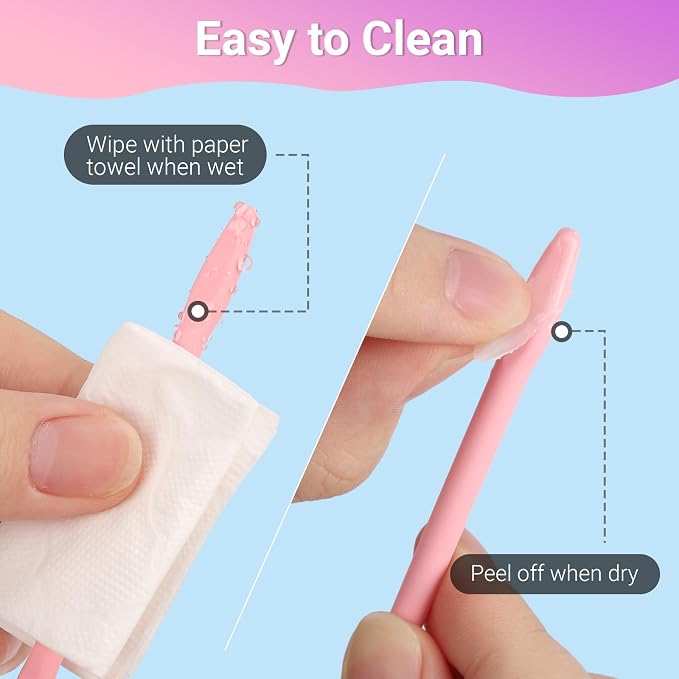 Gartful Epoxy Resin Stir Sticks, Silicone Mixing Sticks for Resin Art, Reusable Stirrers for Paint, Glitter Tumblers, Paint Mixing, Face Mask, DIY Jewelry Making Craft Supplies, Pink