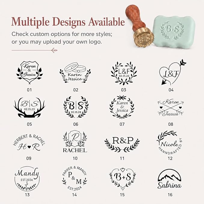Custom Soap Stamp for Homemade Soap, Durable Handmade Soap Making Tool | Personalized Unique Logo Text Design Brass Stamps, Wedding Craft Gift, DIY Imprint Signature Branding, Pottery Clay Stamps