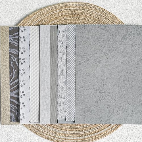 30 Pcs Handmade A5 Textured Scrapbook Paper and Mesh, Junk Journal Supplies