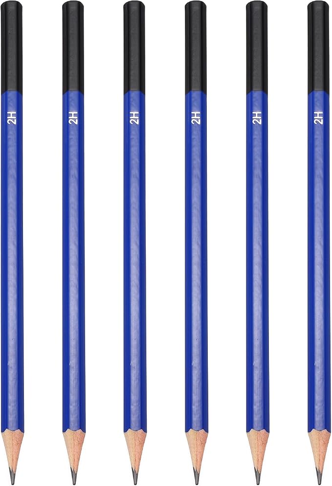 PATIKIL 2H Drawing Pencils, 6PCS Sketch Pencils for Drawing, Art, Design, Classroom, Office, Home, Gifts