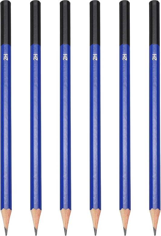 PATIKIL 2H Drawing Pencils, 6PCS Sketch Pencils for Drawing, Art, Design, Classroom, Office, Home, Gifts