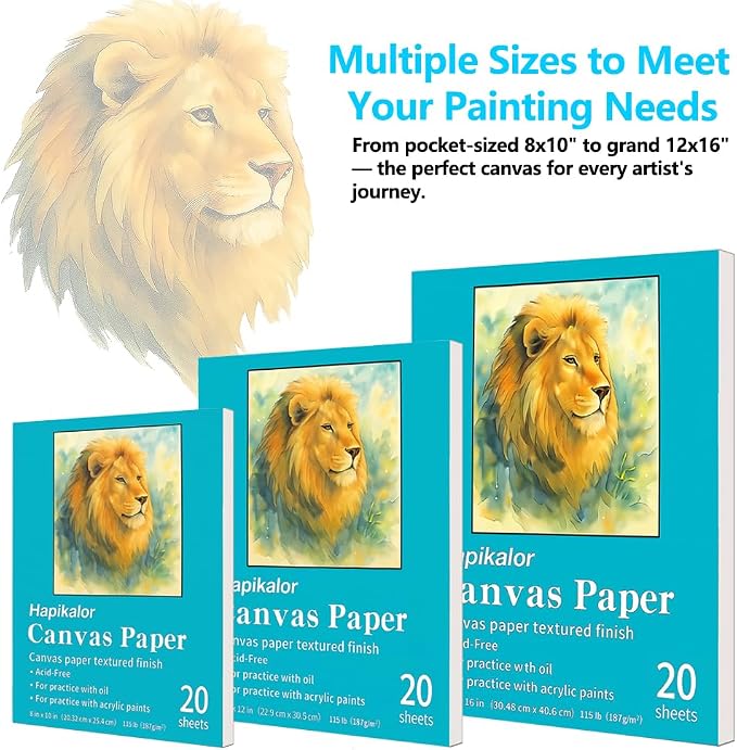 Canvas Painting Acrylic Sketch Book - 9x12 Inch, 20 Sheets (115lb/187g)