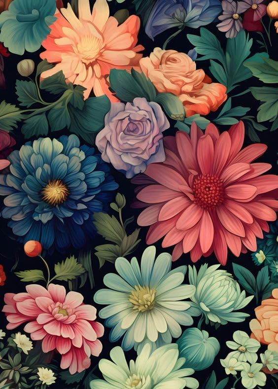 Ausanrl Square Diamond Painting-Flowers Square Drill Diamond Painting,Square Diamond Art,DIY Flowers Gem Art Kits for Adults and Crafts for Gifts and Home Wall Decor 12x16inch
