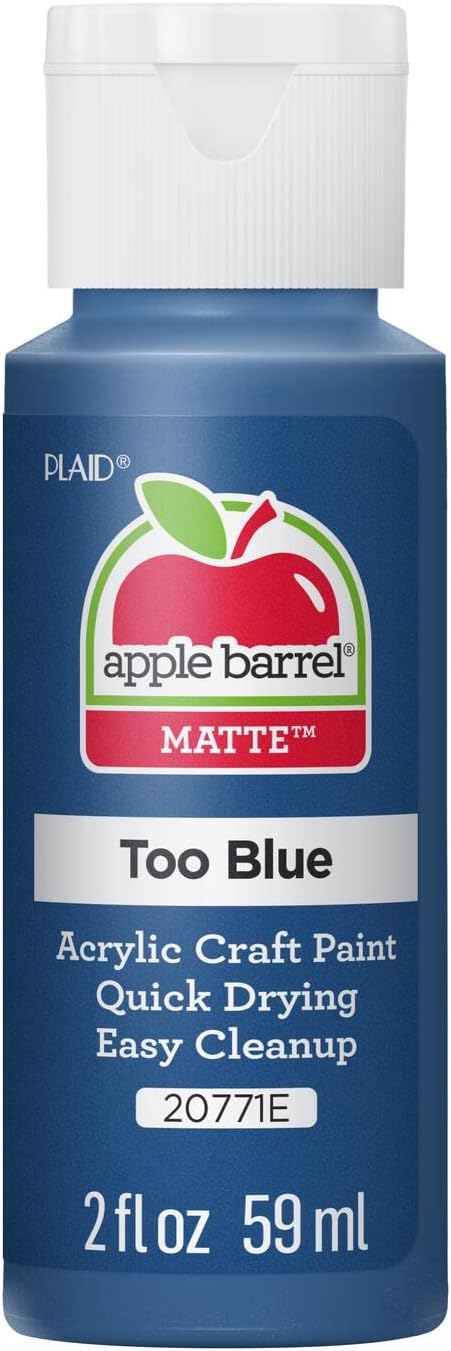 Apple Barrel Acrylic Paint in Assorted Colors (2 oz), 20771, Too Blue