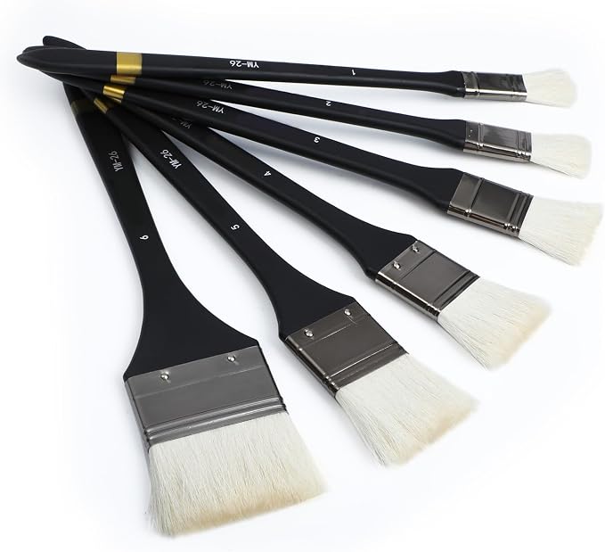 EORTA Flat Art Paint Brushes Set Assorted Size Nylon Painting Brushes