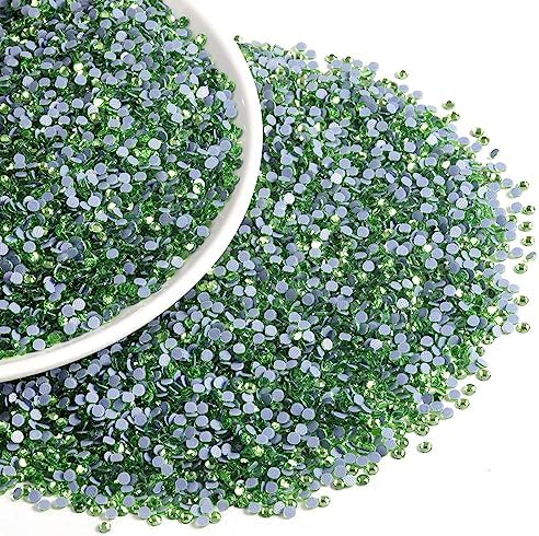 Beadsland Hotfix Rhinestones Bulk, Light Green, SS10, 14400pcs