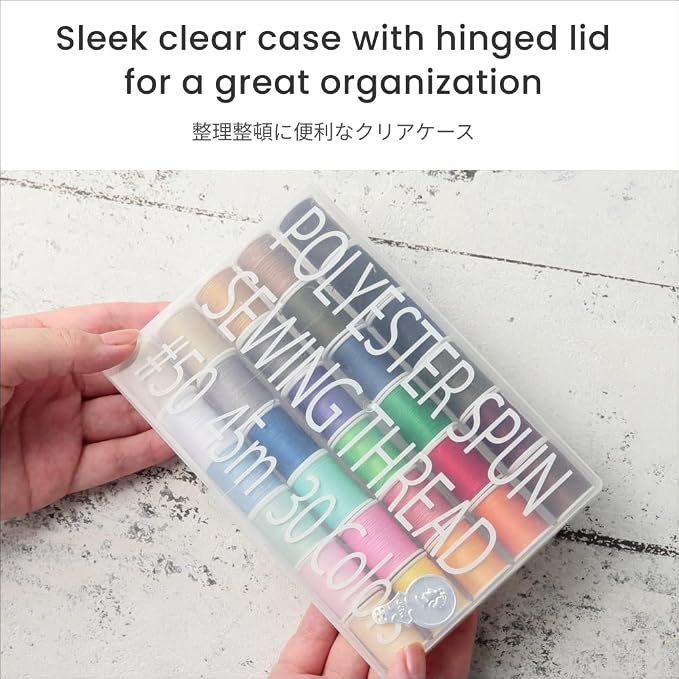 LEONIS Japan 30-Color Handy Polyester Sewing Thread Set, 45m / 50 yds Each [93011]