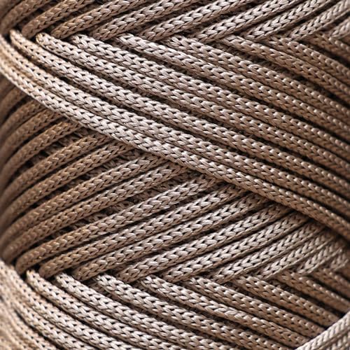 Makromecity, Premium Polyester Macrame Cord 3mm x 131 Yards (394 feet) 3mm Polypropylene Mink Macrame Cord Crochet Macrame Bag Cord Crafts for Wall Hangings, Bags, Underplate, Rug