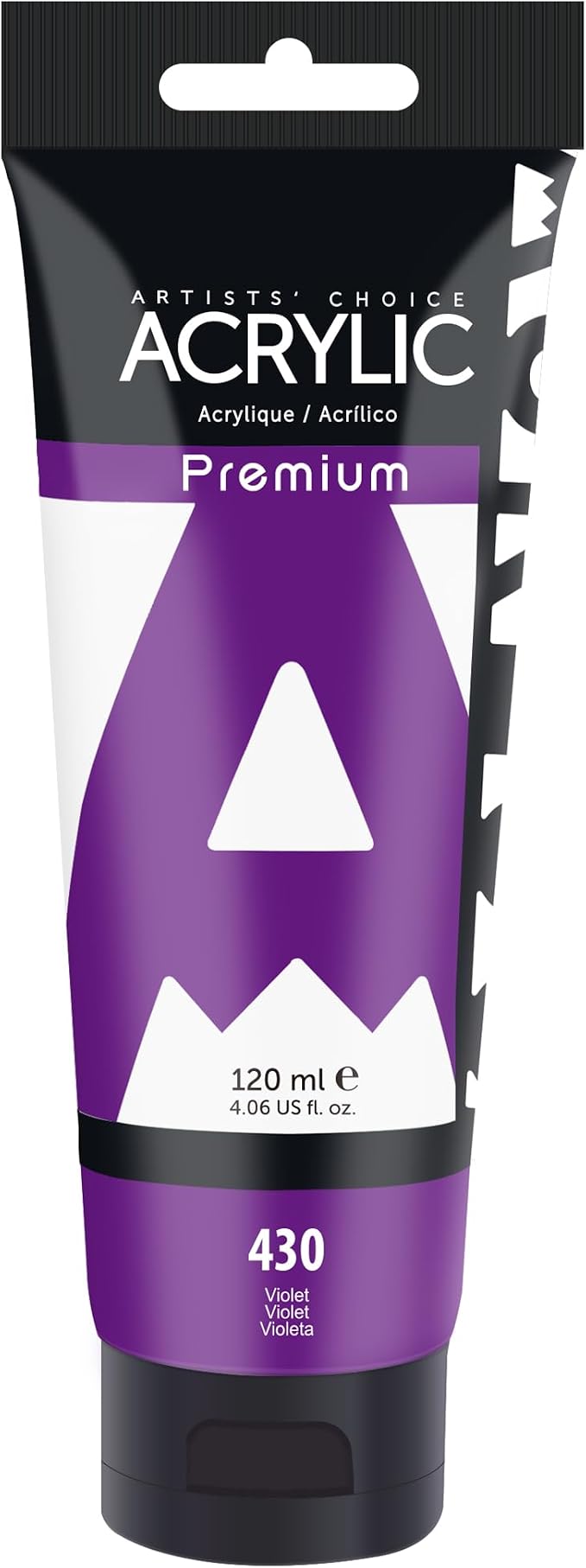 AUREUO Violet Acrylic Paint, 4 Fl Oz / 120ml Single Tube, Rich Pigment Art Craft Paints for Canvas, Rocks, Wood, Ceramic, Fabric - Art Supplies for Beginners, Professionals, Artists